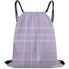 Morbuy Semplice a Quadri Sacca Sportiva Zaino a Sacco (Viola) | Stampa Zaino Traspirante con Coulisse Sportivo Leggero Traspirante per Palestra, Scuola, Viaggi, Uomo Donna Unisex