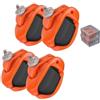 NexRen Supporto portatile per amo da pesca, 4 pezzi, per tracolla zaino (arancione | Materiale ABS, doppio ingranaggio regolabile, blocca saldamente l'asta, ingranaggio 1 per tutti i giorni
