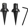APLUSGEAR Alluminio lega Bipod 360 gradi rotazione regolabile estensione rapida Detach Picatinny 20 mm Rail Mount with Hand Stop (Black-Leg Spikes)