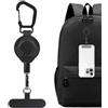 Generico Portachiavi Retrattile Cordino Portatile Robusto Multiuso | Portachiavi Con Moschettone Clip E Cordino per Outdoor Campeggio Escursionismo Zaino in Spalla Corsa Sport Borraccia Borsa