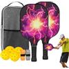 Generisch Set di racchette da pickleball | In fibra di vetro, ergonomico, leggero, accessorio sportivo per atleti, tempo libero, uso interno ed esterno