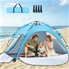 JONRRYIN Tenda da Spiaggia Pop Up per 2-3 Persone, Tenda Mare Spiaggia con Protezione UV 50+, 3 Ingressi, Gancio Interno e 4 Sacche di Sabbia, Struttura Portatile per Campeggio e Picnic