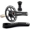 LongTing Manovella 110/127/140/150/160mm 28T 30T 32T 34T 36T 7/8/9/10 Velocità | Guarnitura for bicicletta MTB ultraleggera GOLDIX ChildrensBicycle nera