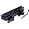 TRIROCK See-Through Throw Lever Riser Mount Picatinny Riser Mount with 13 Slots Double Rails Quick Release Detachable Fits Scope Optics