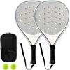 Generic Paddle Racchette da tennis Racchetta da tennis | Racchette ottimizzate per i fori del flusso d'aria per principianti Junior bambini pratica sport donne uomini ragazzi ragazze