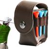 Generic Porta palline da golf | Porta palline da golf e tee in pelle | Marsupio da cintura per accessori sportivi da golf, può contenere 2 palline e 3 tee da golf, 1 divot da golf (colore casuale)