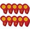 UDHSNJZG Coprimazze Da Golf Golf Club #1#3#5 Copricapo in legno Driver Fairway Woods in pelle PU Set protettore Rosso