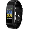JUGCUT Fitness Activity Tracker Orologio con Frequenza Cardiaca Pressione | Orologio sportivo impermeabile IP67 con contapassi e contatore di passi, per donne e uomini, per telefoni Android e iOS, nero