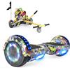 RCB Hoverboards 6.5'' con Hoverkart Go-Kart Costruito in luci a LED Bluetooth Speaker Colorato Ruote, Ideale Regali per Adolescenti e Bambini