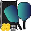 FRODOTGV Pagaia per pickleball in carbonio testurizzato blu verde sfumato | Pala de Pickleball per principianti intermedi