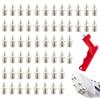 LSYYYYY 50 tacchetti per atletica leggera, 6 mm, 1 strumento per la rimozione delle graffette, per atletica leggera, escursionismo, sprint, cross o allenamento, accessori compatibili con scarpe con punte