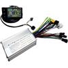 Generic Controller Motore brushless a Onda sinusoidale 25A 24V/36V/48V 350W con Display LCD a Colori S866 Set 5 + 2pin for Bicicletta elettrica da Montagna