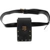 Generic Marsupio Elegante alla Moda Punk Vintage in Materiale PU Nero con capacità adeguata Comodo da Indossare Marsupio per Sport all'Aria Aperta e Viaggi Casual