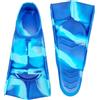 kwoifioy Pinne da allenamento in piscina, miste, blu, M | Pinne chiuse in silicone con impugnatura compatta, per adulti e ragazzi, tempo libero, snorkeling