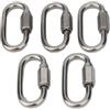 Dolvitrny Moschettone in acciaio inox Quick Link D-Shape connettore per arrampicata | Campeggio Pesca Guinzaglio Del Cane Rigging Hardware 304 Grado Argento Riparazione Grillo Cinghia Catena Joiner Outdoor Sport
