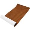 KIAYCC Tappetino per barca, in schiuma EVA, 240 x 90 cm, autoadesivo | Tappetino antiscivolo per barca, in finta teak, per barca, yacht, kayak, barca a motore, camper, tappeto da ritagliare