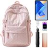 Générique Travel Backpack - Borsa da viaggio impermeabile in nylon Dot, Rosa, | Commuting Outdoor School Adventure College Hiking Office Casual Gym, Lightweight Casual Rucksack, Stylish Laptop