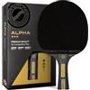 STIGA Alpha Ping Pong Paddle - Lama extra leggera a 5 strati - Spugna Premium 2mm - Manico italiano concavo per una presa magistrale - Racchetta da ping pong ad alte prestazioni per il gioco