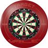 Target Darts TOR Dart Board e Rosso Surround, Punta in Acciaio Bersaglio | Moderno Rotazionale Numero Anello, Premium Madagascan Sisal, Inossidabile Acciaio Filo Sottile, Parete Protezione Anello
