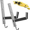Generisch Set di 2 supporti da parete per kayak, capacità di carico 90 kg, per garage | Supporto per tavola da surf per interni ed esterni, casa, capannone, appartamento, canoa, scala, snowboard, paddleboard