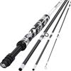 Sougayilang Canna da pesca a mosca, leggera e ultra portatile, 4 pezzi, 5/6 wt, in grafite, 2,8 m, canna da mosca per starter completo con manico in super