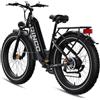 RINCC RN60 Fat Bike 26×4.0 per Adulti, Bici Elettrica Telaio in Alluminio, Batteria Rimovibile 48V 20Ah, Freni Idraulici, Display LCD a Colori, Autonomia Assistita fino a 120 km