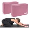 Molti Blocco da yoga in sughero naturale e schiuma, 23 x 15 x 7,5 cm, per yoga, asana, stretching, meditazione, pilates, fitness, spagat, 2 pezzi