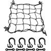 Generic Rete da carico per auto, resistente, 5 x 5 cm, con 4 | Ganci a 4 occhielli imbottiti, rete elastica quadrata per carichi di stoccaggio sicuri piccoli e grandi carichi