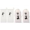 WRITWAA Cloth Shoe Bag for Dance 4Pezzi, Ballet Bags con Drawstring Design, Convenient for Storage, per Travel e