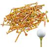 Generic Tees da golf in legno, 50 pezzi, portatile, in legno, colore brillante | Maglietta da golf colorata per il campo da giardino per donne e uomini