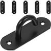 DOITOOL 6 Pezzi Ancoraggio a Muro in Acciaio Inox 304 | Supporto Nero Robusto, per Palestre e Yoga, Ganci e Accessori di Montaggio