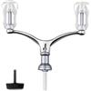 NexRen Lega di alluminio mulinello maniglia doppia serie 1000-4000 (Silver Rocker | Design a bilanciere a doppia estremità, presa comoda, riduce l'affaticamento della mano, ideale per lunghe sessioni