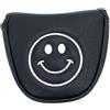 UDHSNJZG Coprimazze Da Golf 1pc copertura for putter da golf con motivo viso sorridente for in pelle PU chiusura magnetica copricapo