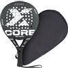 PEERA Racchetta da padel in fibra di carbonio con schiuma EVA Ultra Softa - Racchetta leggera con impugnatura perforata - Racchetta da paddle in carbonio da 38 mm