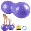 LOMUG Palla da yoga, 90 x 45 cm, palla da ginnastica, pilates, yoga, arachidi, palla con pompa ad aria, palla da seduta e palla da fitness, palla a forma di arachidi per bambini, massaggio