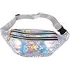 Generic Borsa a Tracolla in PU con Marsupio Argento con Paillettes Moda per Donna