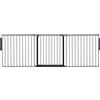 Safetots Divisorio Premium Multipannello, Fino a 226cm di Larghezza, Nero, 70cm di Altezza, Barriera Divisoria Multipannello Versatile, Divisorio per Stanze per Bambini e Neonati con Cancelletto