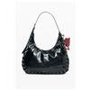 Desigual, BORSA GRANDE EFFETTO PELLE, Donna, Poliuretano, Nero, U