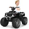 COSTWAY 12 V Quad Elettrico per Bambini, Auto Elettrica Cavalcabile con Luci LED e Musica, Velocità Fino a 5km/h, per Bambini 3-7 Anni (Nero)