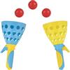 Idena 40251-Gioco XXL con 2 Tazze per la Cattura, incl. 3, Gioco di Palline per Giardino, Parco e Spiaggia, Colore Yellow/Blue, Large, 40251