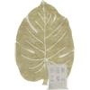 Lorena Canals - Tappeto lavabile per bambini. Mini Monstera in colore naturale e oliva - Fatta a mano in forma di foglia e realizzata in cotone naturale e coloranti non tossici - Dimensioni: 75x100cm