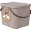 Rotho Albula - Scatola portaoggetti 40 l con coperchio, in plastica (PP riciclato), 40 l (40 x 40 x 34 cm)