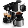 Philips Senseo Switch HD6592/64 - Macchina da caffè con filtro e cialde, tecnologia 2 in 1, contenitore per acqua da 1 litro, 7 tazze in un unico passaggio, colore: Nero
