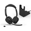 Jabra Evolve3 65 Dual-Ear Wireless Bluetooth Headset with Mic, UC, USB-C