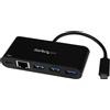 STARTECH Docking Station USB 3.0 3 Porte Hub Gigabit Ethernet Alimentazione