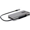 STARTECH Dockingstation Hub USB-C 4 Porte, USB 3.1 10Gbps, Grigio