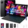 POPUX P11 Tablet 11 Pollici con 48 GB RAM + 128 GB ROM/TF 2TB Grigio | Tablet android 16, T7250 Tablet con Tastiera, Display 90Hz, 8800mAh, Gemini AI, Widevine L1, Face ID, WiFi5, Penna, tastiera
