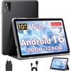 MENTUME Tablet 10 Pollici, Tablet Android 16 con Custodia, CPU Unisoc T606, 26 GB RAM + 128 GB ROM + 1 TB TF, Display HD IPS 1280x800, Batteria 7000 mAh, Fotocamera Doppia, WiFi 6, BT 5.0, Widevine L1 (K50)