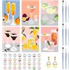VGECEE 6 Pz Dipingi con i Numeri per Adulti con Pennelli e Vernici 20x30cm | Dipingere con i Numeri Cocktail, Paint by Numbers, Kit di Pittura Acrilica Fai-da-Te per Adulti, Principianti, Senza Cornice