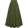 VPQILH Gonna da Donna Vittoriana Palazzo Abito Gotica Donna Maxi Gonna Elastica a Vita Alta Medievale Gonne in Tinta Unita Steampunk Gonne Rinascimentale Abbigliamento per Feste di Halloween Costume